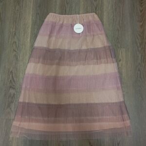 STORIA Long Skirt With Multicolor Lace And Ruffles Size M.